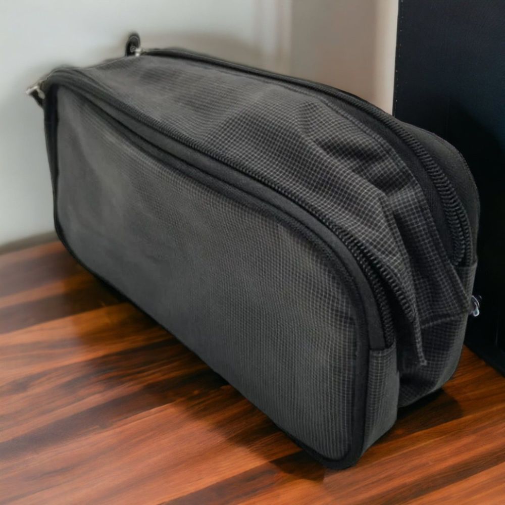 Travel Bag Double Zip Organizer Contents Allegro Mens Velcro Strip Enclosure